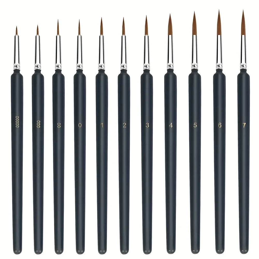 11 Piece Premium Fine Detail Artist Brushes
