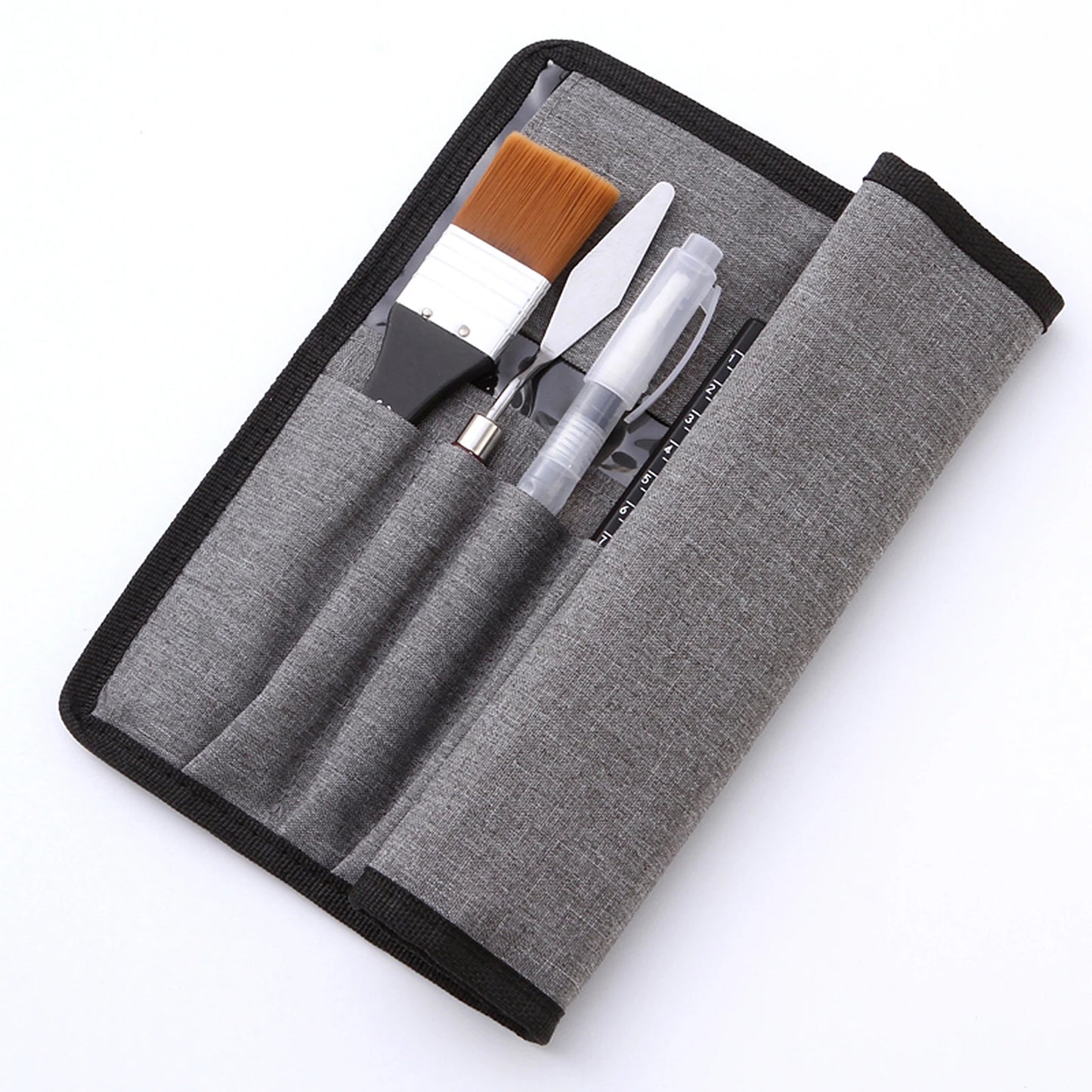 18pcs Premium Artist Paint Brush Set with Roll up Pouch