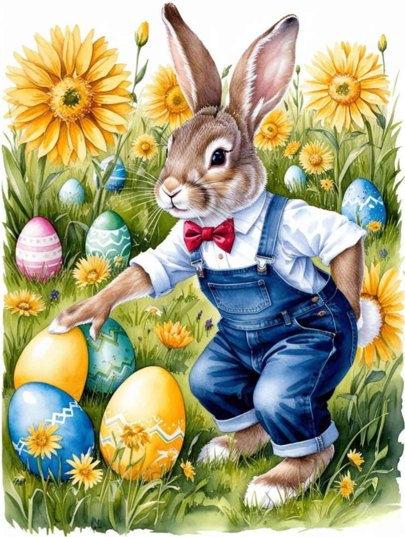 Paint By Number Spring Garden Bunny