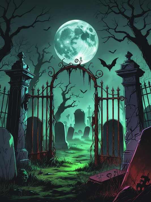 The Gates of the Forgotten Graveyard Paint by Number