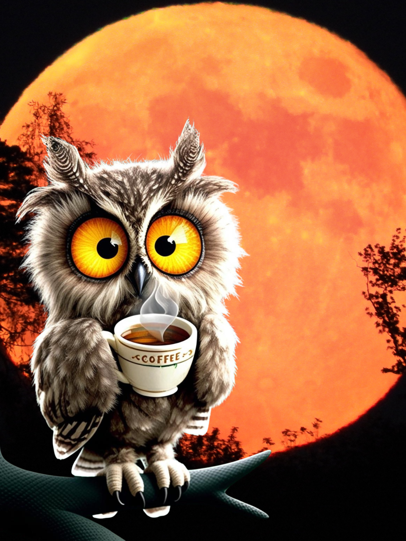 Paint By Number Coffee Overload Owl
