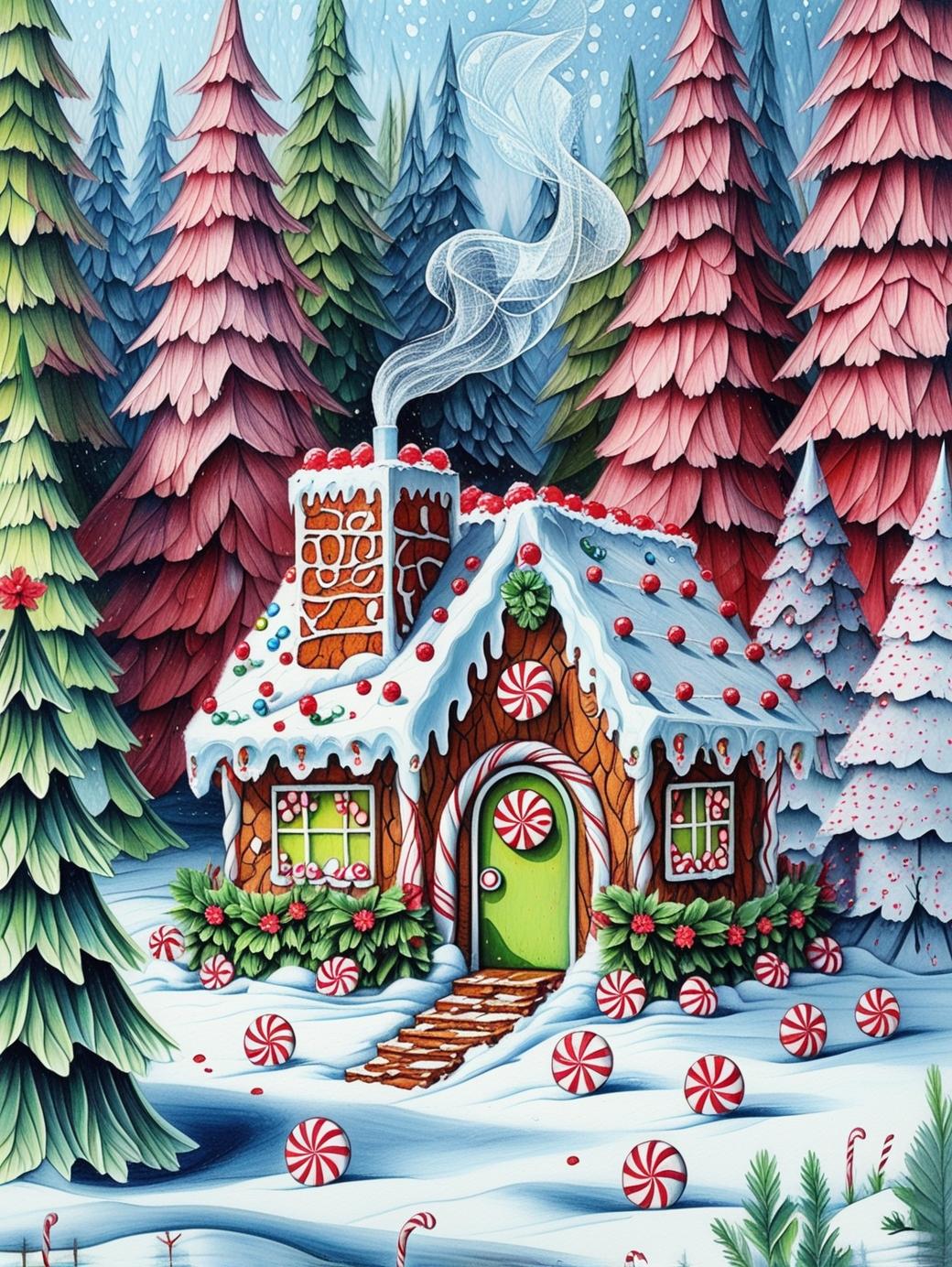 Paint by Number Alpine Gingerbread House