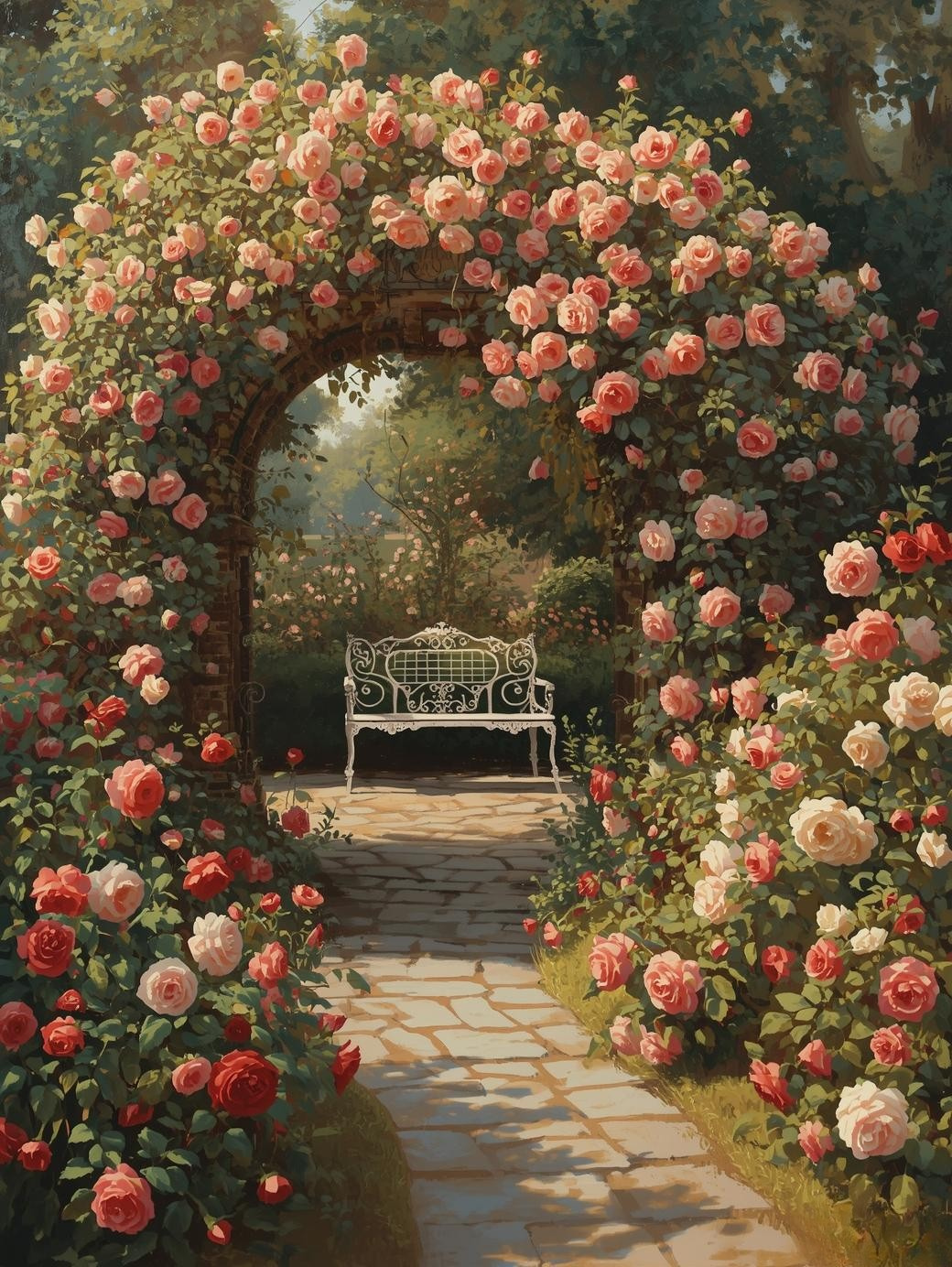 Paint by Number Paint by Number Peaceful Victorian Garden