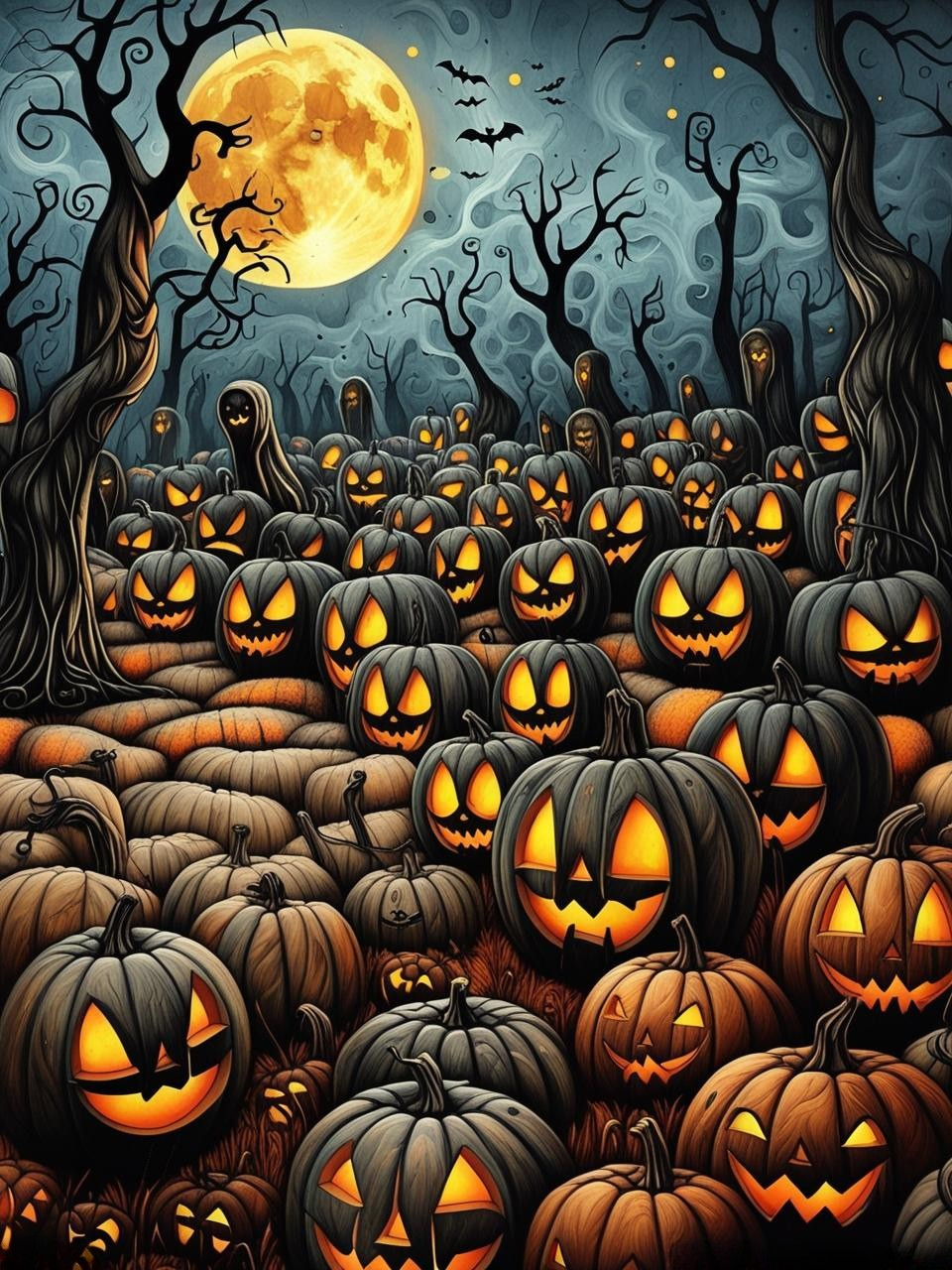 The Wicked Pumpkins Paint by Number