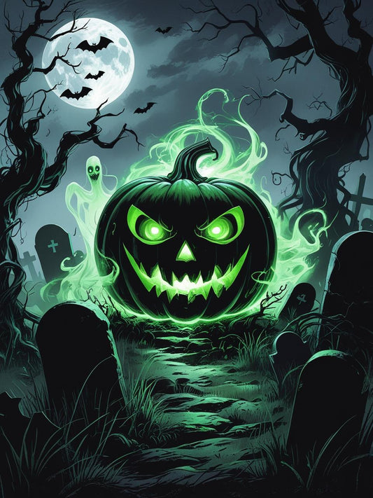 The Grinning Pumpkin Paint by Number