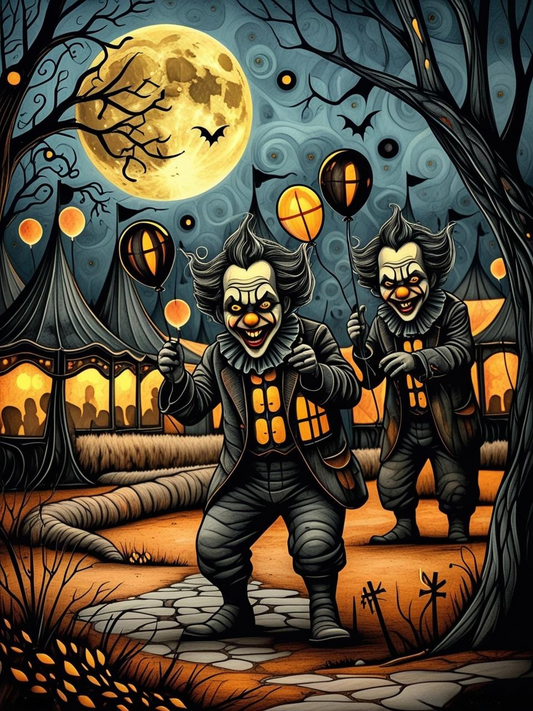 Carnival of Fear Clown Paint by Numbers