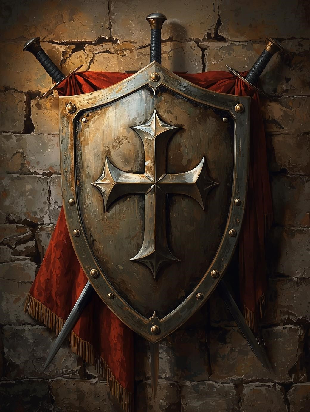 Paint by Number Ancient Crusader Shield – Paint by Number for Adults