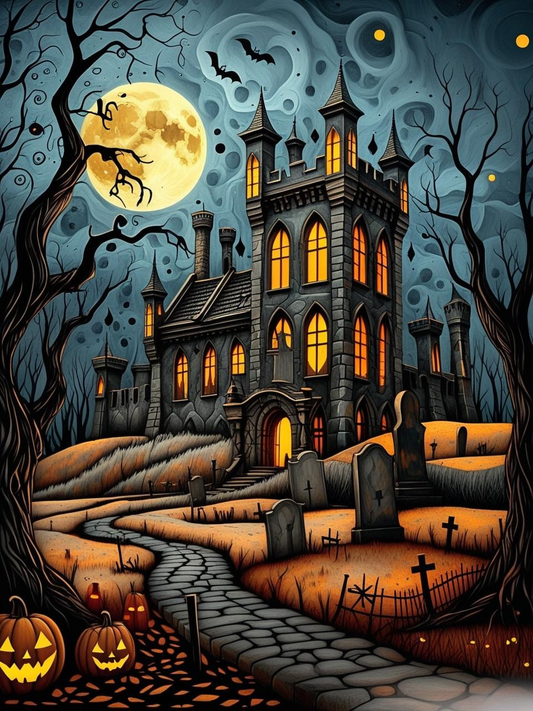 Haunted Castle Paint by Numbers
