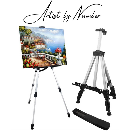 Artist's Adjustable Metal Tripod Easel with Portable Carrying Case