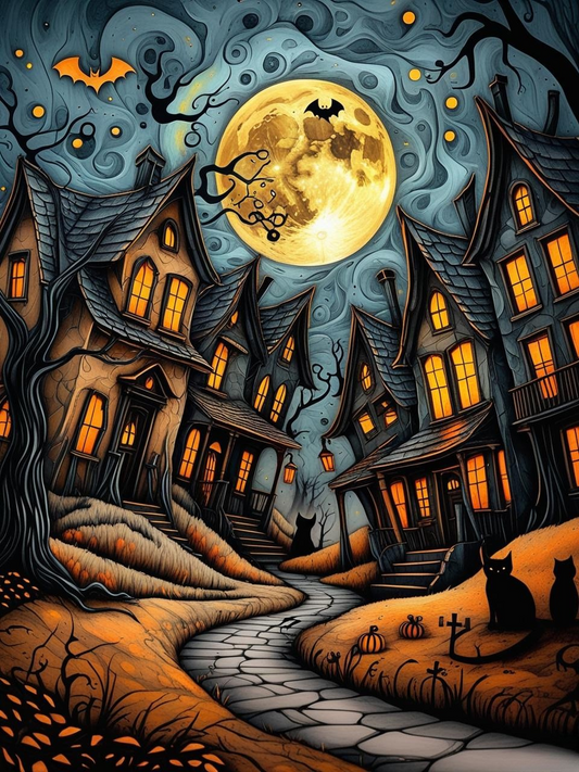 Shadowed Hamlet Paint by Number