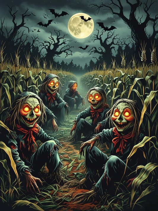 The Cornfield Terror Paint by Number
