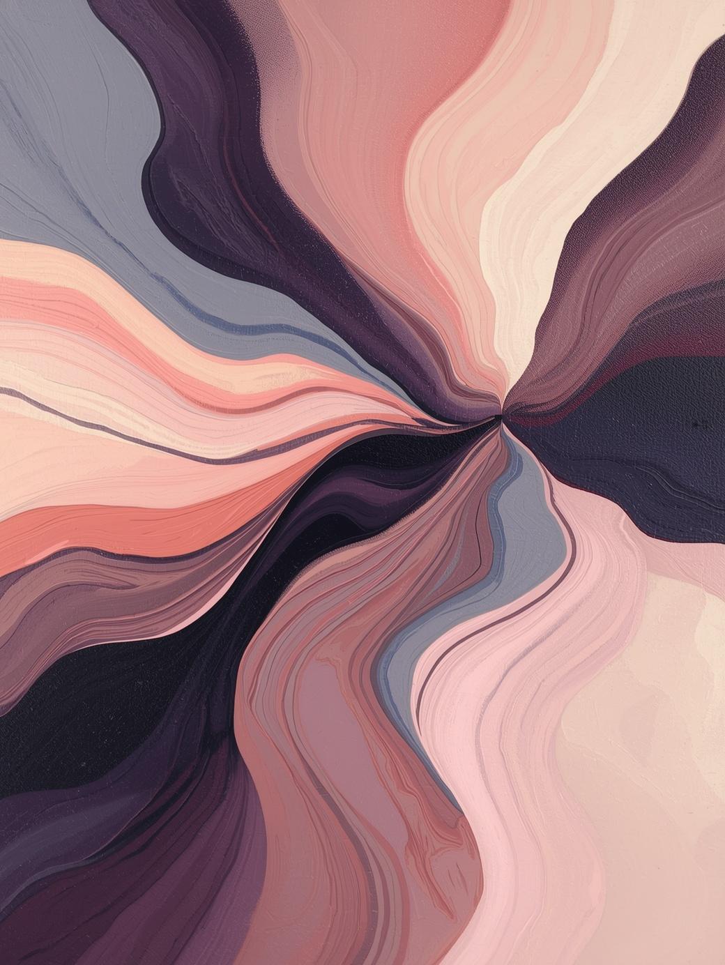 Paint by Number Abstract Blush Flow – Modern Neutral Canvas Kit for Adults