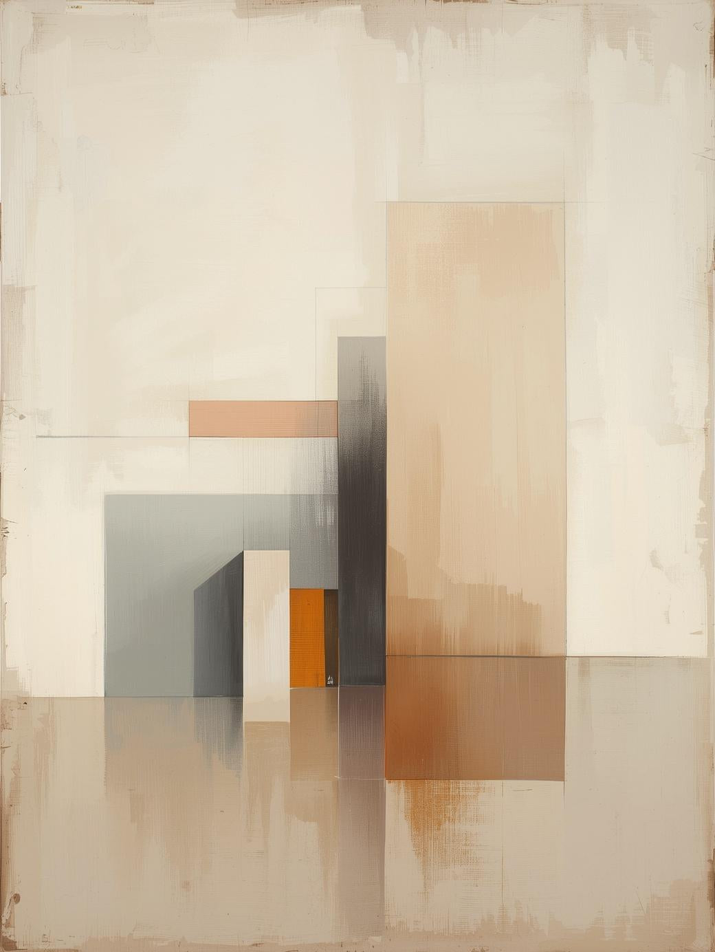 Paint by Number Abstract Minimalist Neutral Composition – Modern Abstract Kit for Adults