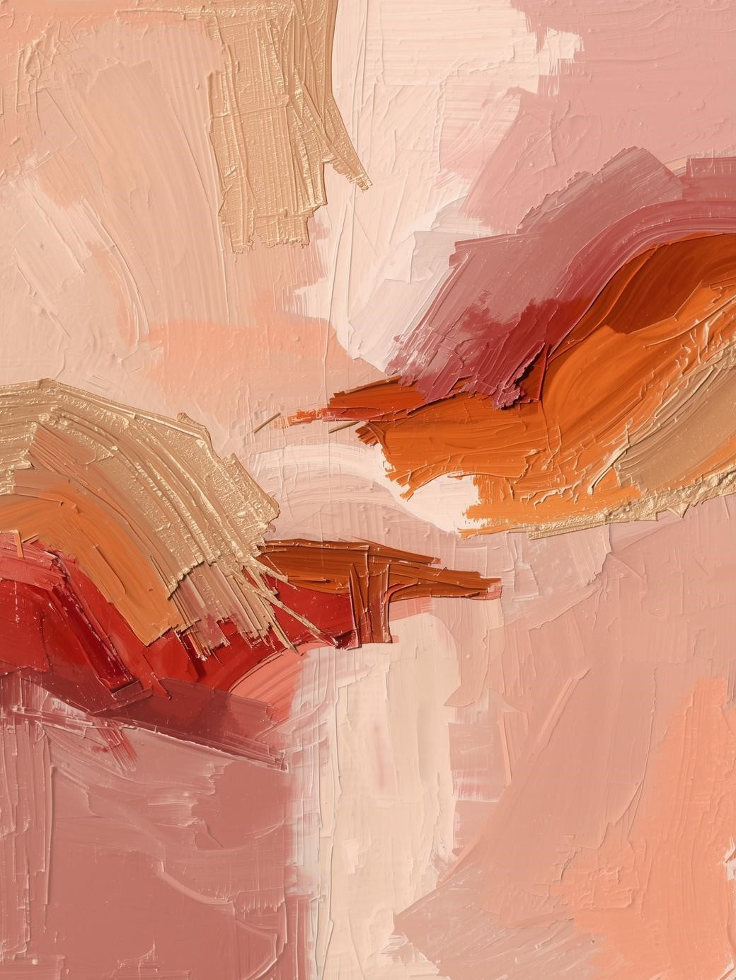 Paint by Number Abstract Warm Blush Texture Flow – Modern Minimalist Art for Adults
