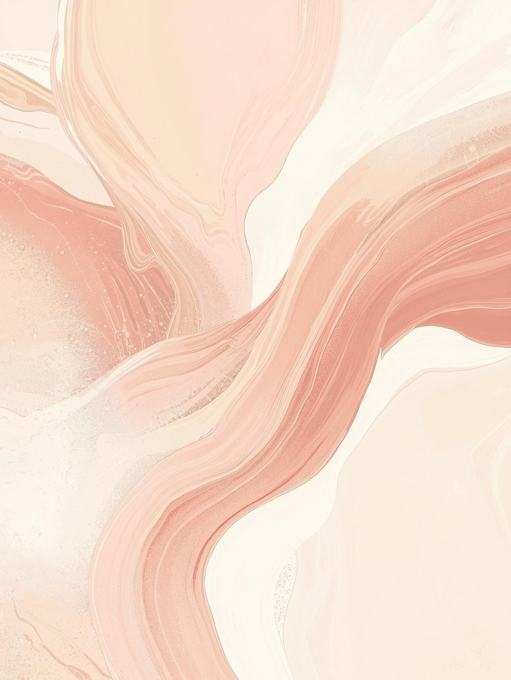 Paint by Number Abstract Coral Fluid Motion – Modern Minimalist DIY Kit