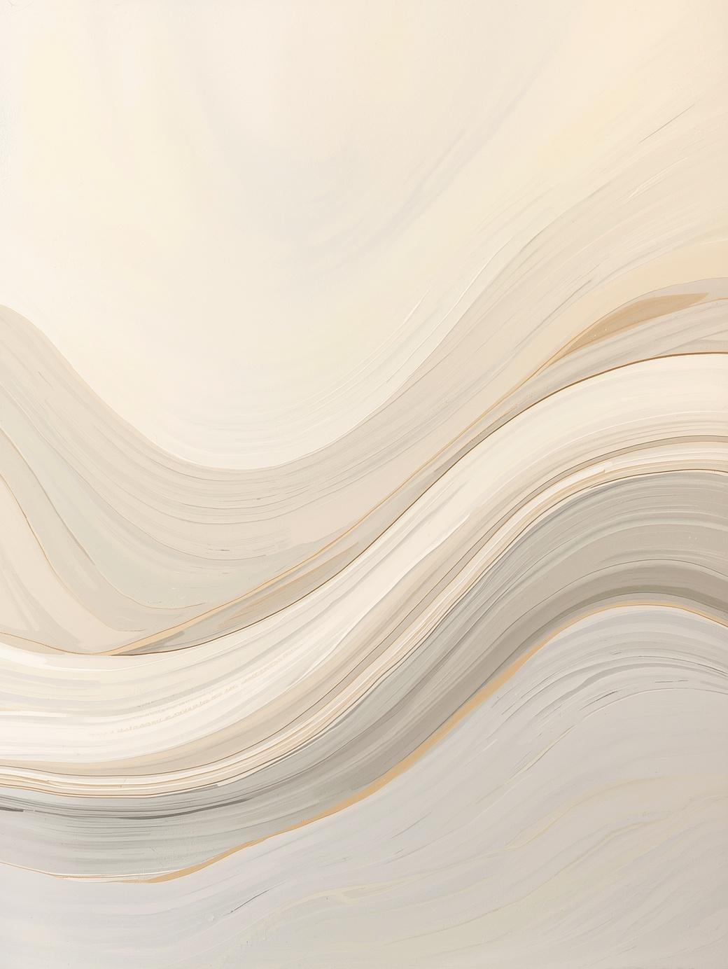 Paint by Number Abstract Neutral Flow – Minimalist Modern Canvas Kit for Adults