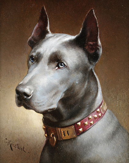 A Blue Great Dane Paint by Number - Carl Reichert