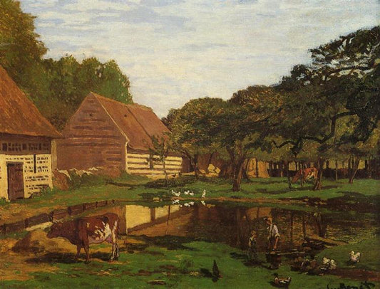 Paint By Number A Farmyard in Normandy - Claude Monet