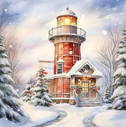 Paint by Number Arctic Charm Lighthouse