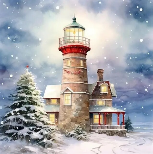 Paint by Number Arctic Chill Lighthouse