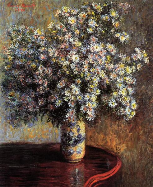 Paint By Number Asters by Claude Monet
