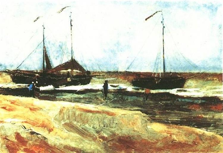 Beach at Scheveningen in Calm Weather - Vincent Van Gogh Paint by Number