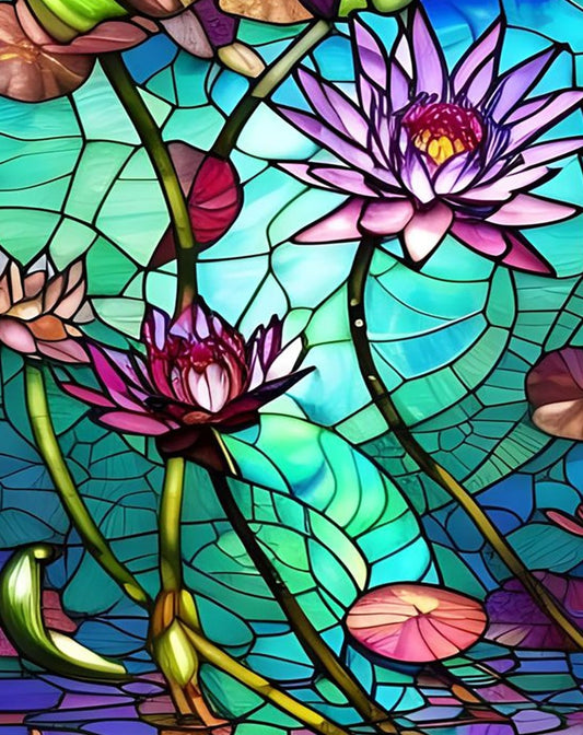 Beautiful Lotus Flower Diamond Painting