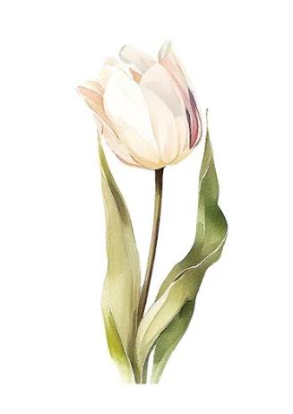 Paint By Number Blossoming Tulip