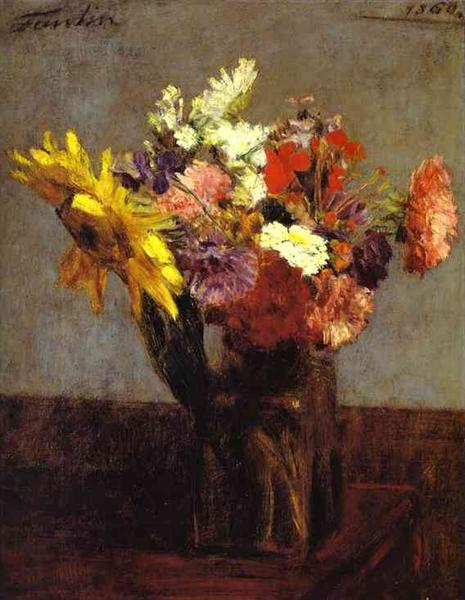 Paint by Number Bouquet of Flowers - Henri Fantin-Latour