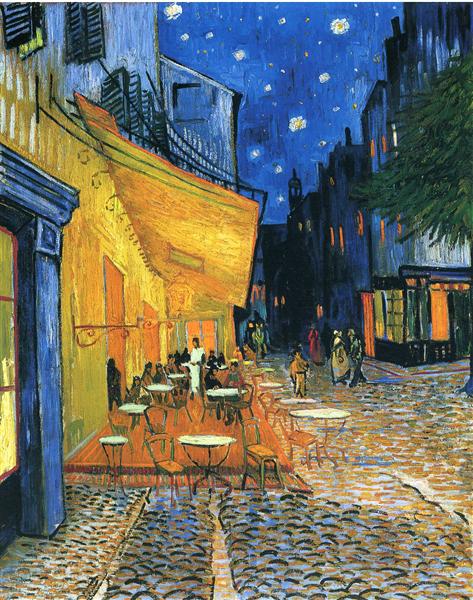 Café Terrace at Night (Place du Forum, Arles) - Vincent Van Gogh Paint by Number