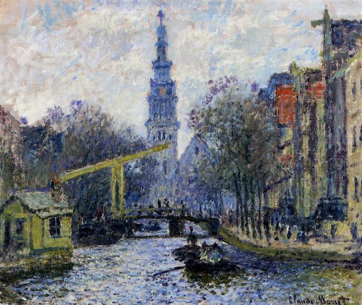 Paint By Number Canal in Amsterdam - Claude Monet