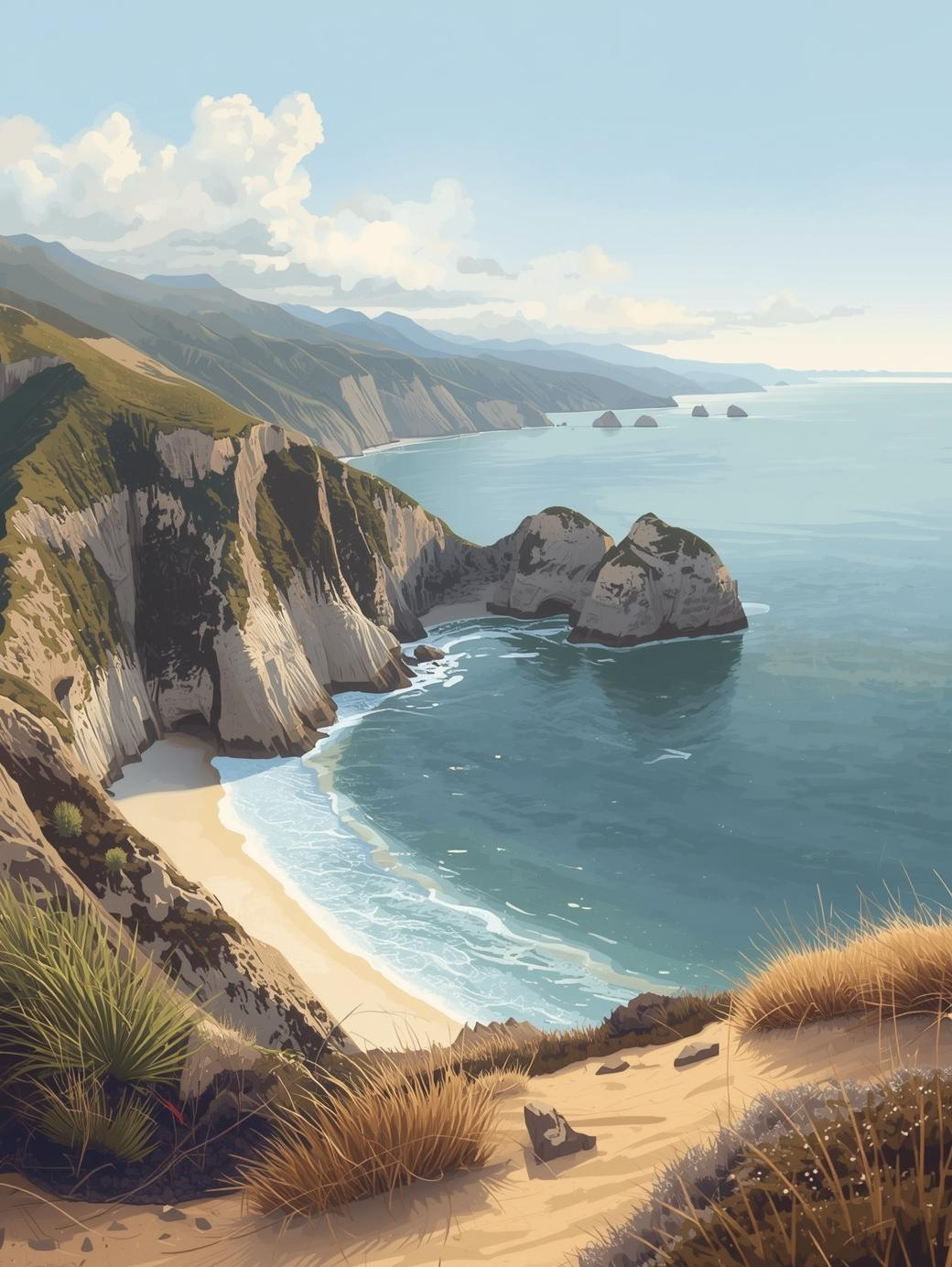 Channel Islands National Park (California) – Coastal Cliffs Paint by Number