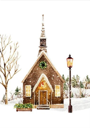 Chapel in the Winter Woods Diamond Painting Set