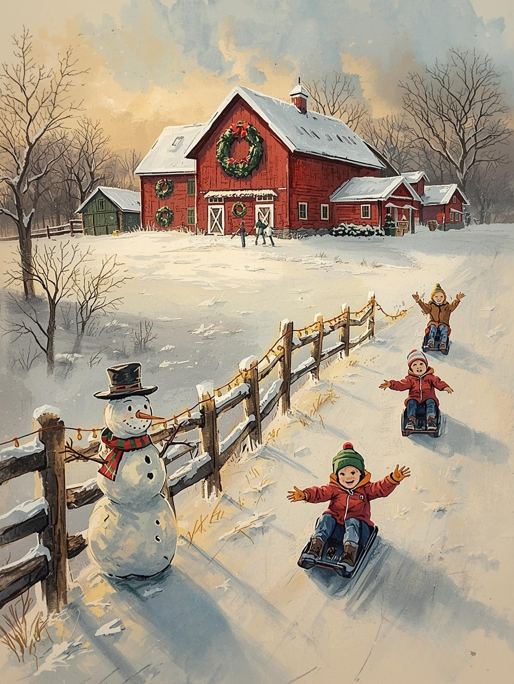 Paint by Number Christmas in the Countryside
