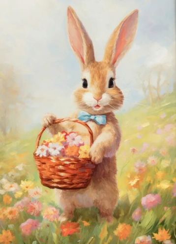 Paint By Number Colors of Spring Bunny