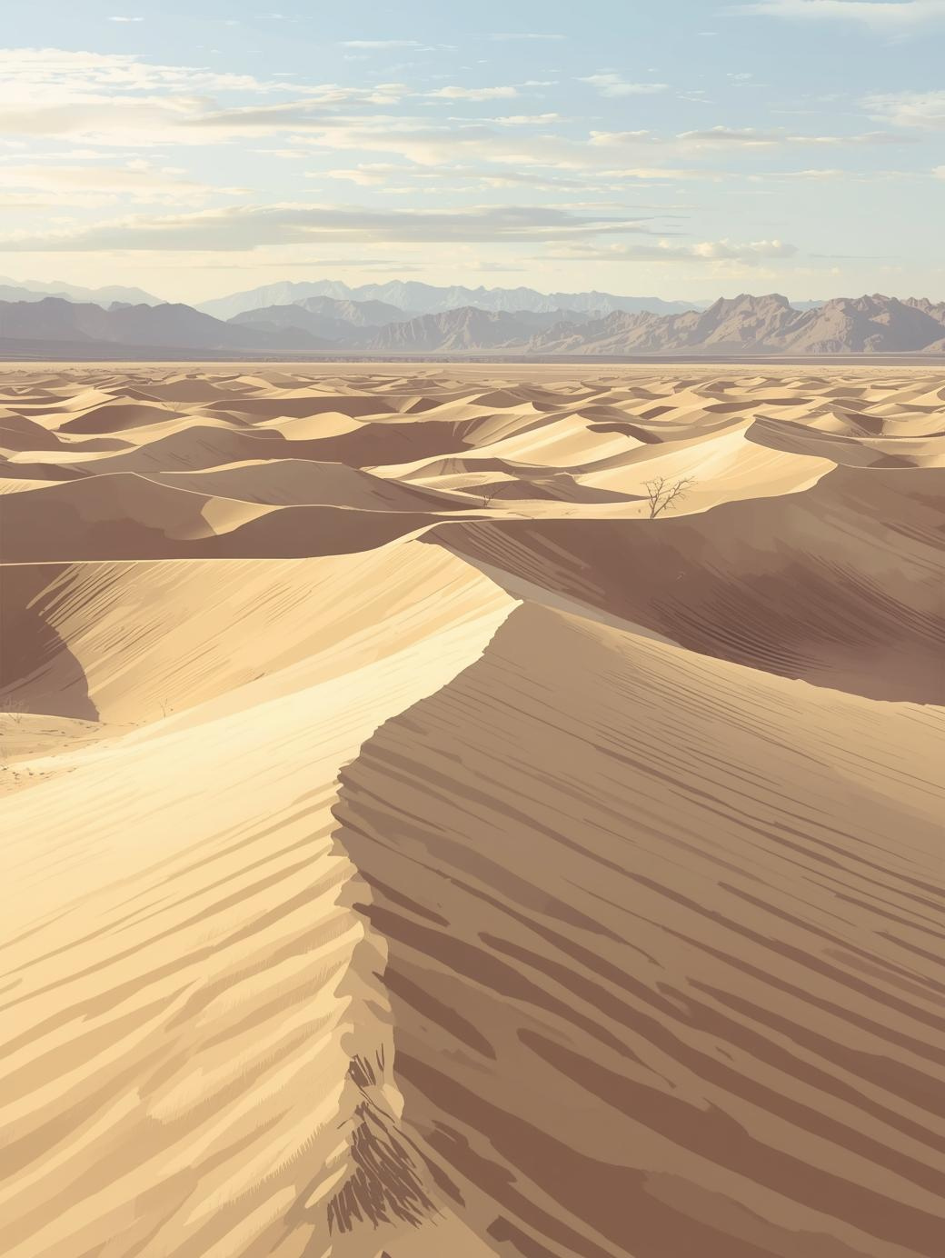 Death Valley National Park (California & Nevada) – Mesquite Flat Sand Dunes Paint by Number