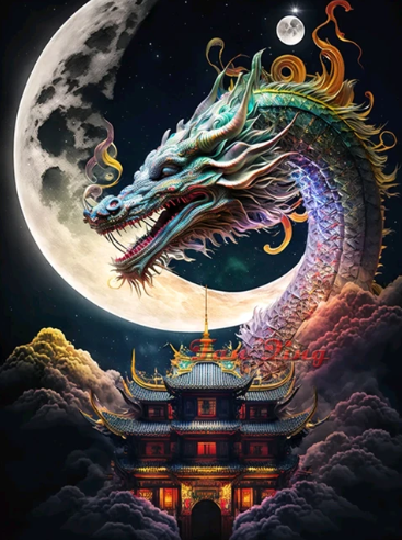 Dragon's Night Paint by Number