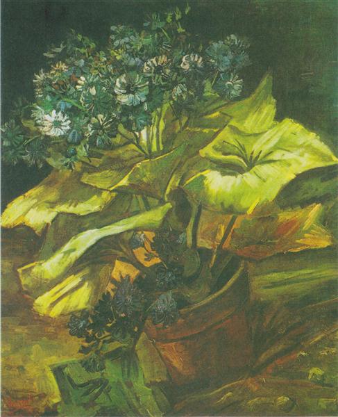 Flower Pot with Asters - Vincent van Gogh Paint by Number