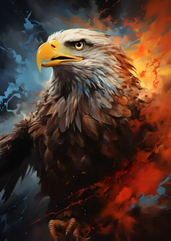 Paint By Number Freedom Soars Patriotic Eagle