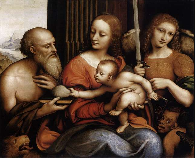 Paint by Number Madonna and Child with St. Jerome and Michael - Giampietrino