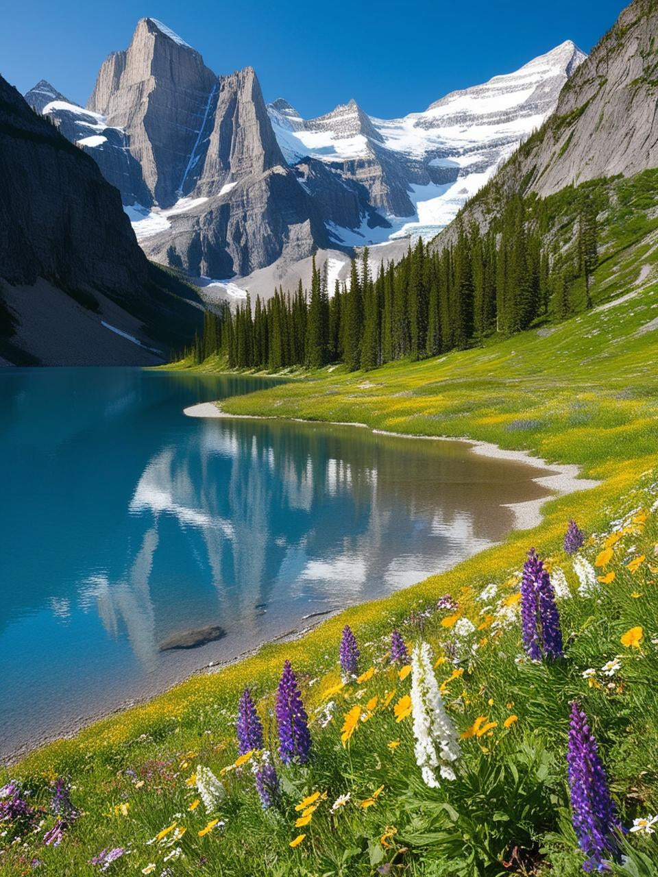 Paint by Number Glacier National Park (Montana) Glacier Peaks and Valleys