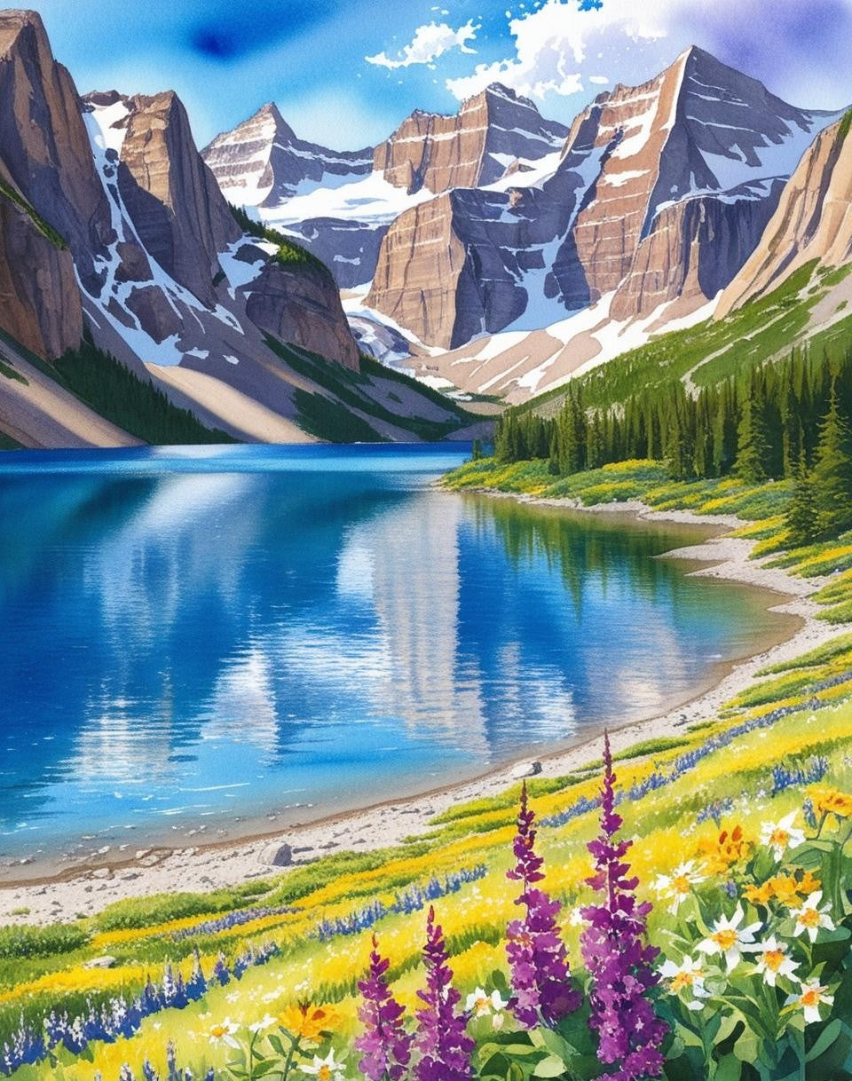 Paint by Number Glacier National Park (Montana) Nature’s Beauty at Glacier National Park