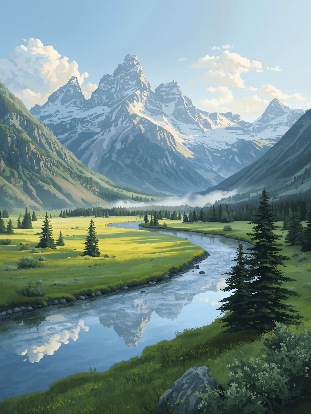 Grand Teton National Park (Wyoming) Grand Teton Paint by Number