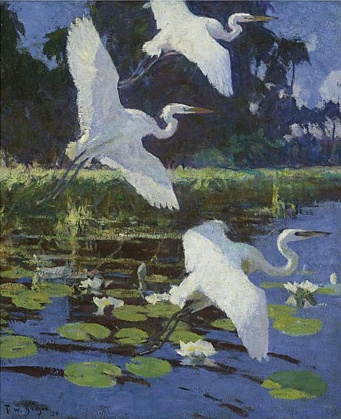 Paint By Number Great White Herons - Frank W. Benson
