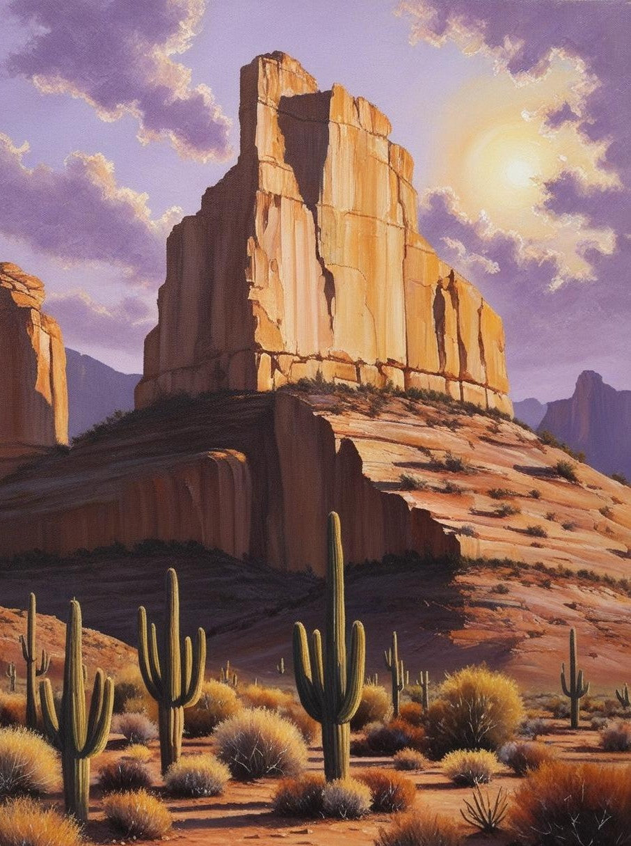 Paint by Number Guadalupe Mountains National Park (Texas) – El Capitan at Sunset