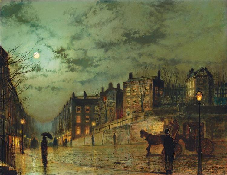 Paint By Number Hampstead Hill, Looking Down Heath Street - John Atkinson Grimshaw
