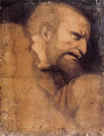 Head of St. Peter by Leonardo da Vinci Paint By Number