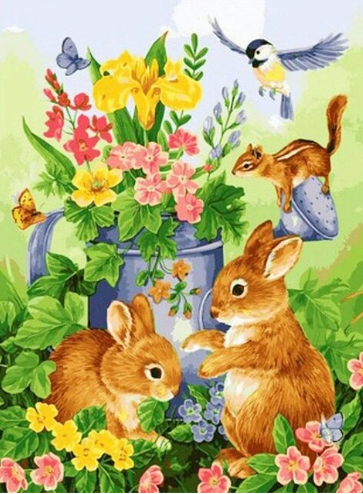 Paint By Number Hoppy Easter Bunny