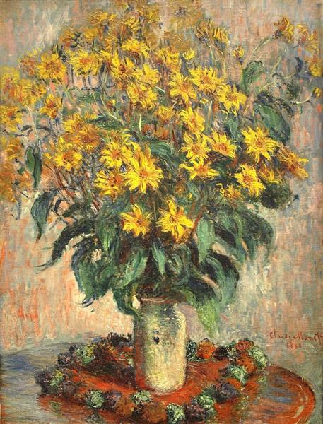 Paint By Number Jerusalem Artichokes by Claude Monet