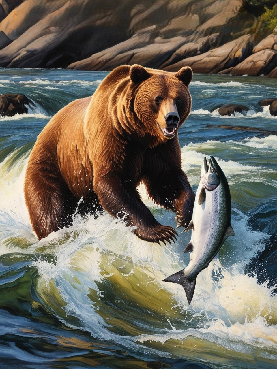Paint by Number Katmai National Park (Alaska) -Brown Bear